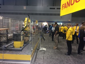 Robotic packaging solutions focused on smart manufacturing at Fanuc’s booth during Pack Expo.  